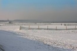 Warnemünde Winter 2010 Blick nach Stoltera